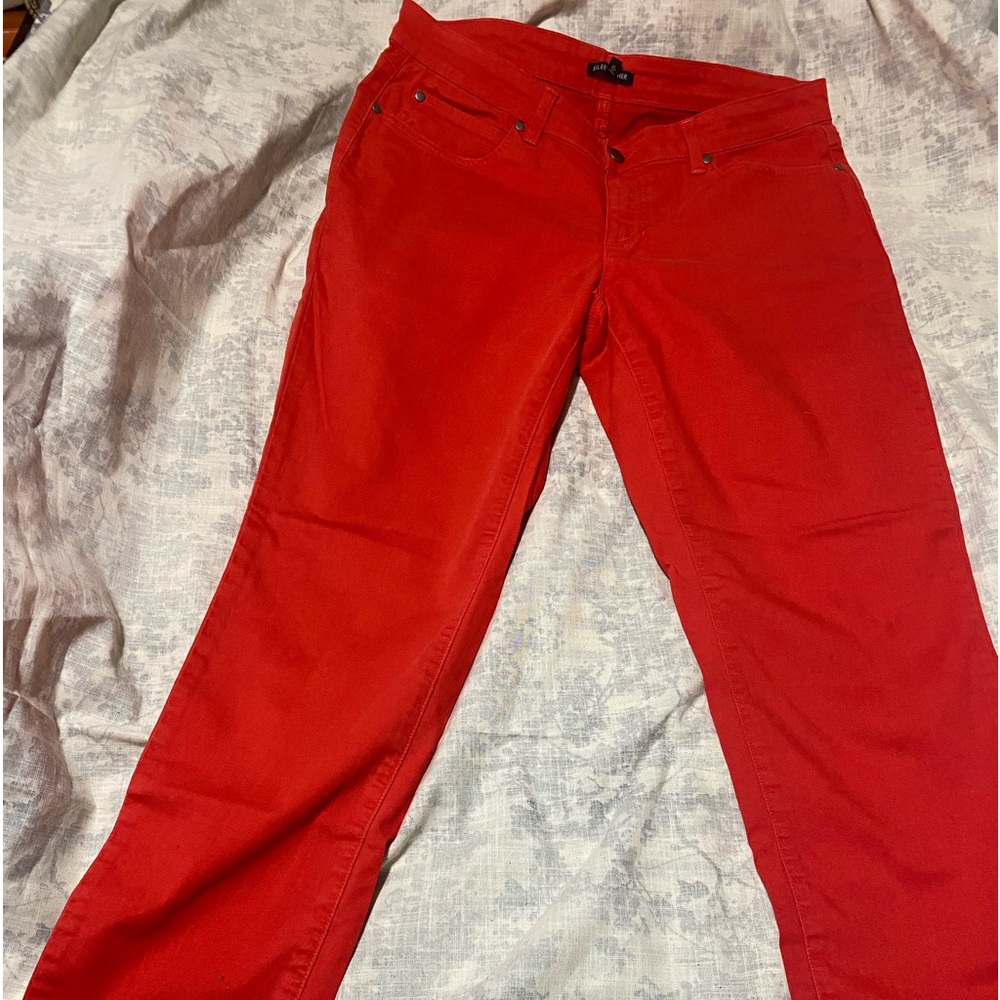 Eileen fisher orange chino women’s pants size 10